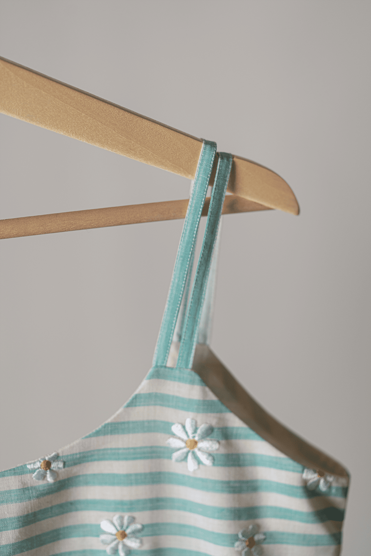 Sky blue Striped  Midi Dress